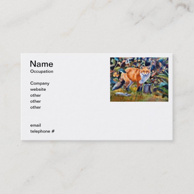 Roter Fox Visitenkarte (Vorderseite)