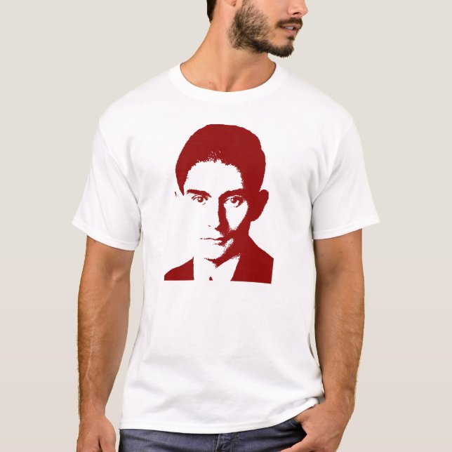 Roter Franz Kafka T-Shirt (Vorderseite)