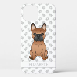Roter Französischer Bulldogge / Frenchie Cartoon-H Case-Mate iPhone Hülle