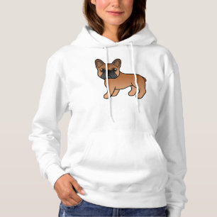 Roter Französischer Bulldogge Süßer Cartoon-Hund Hoodie