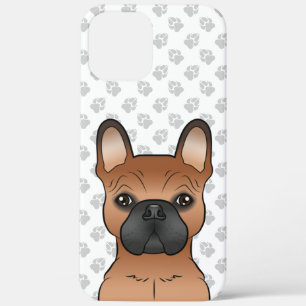 Roter Französischer Bulldoggen-Cartoon-Hund & Pfot Case-Mate iPhone Hülle