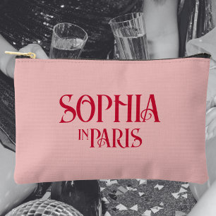 Roter französischer Individuelle Name in Paris Dus Zubehörtasche
