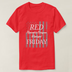 Roter Freitag Militärische Unterstützung Patriotis T-Shirt