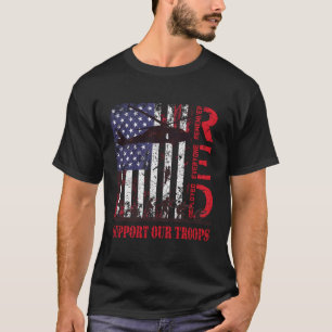Roter Freitag Unterstützung unserer Truppen Militä T-Shirt