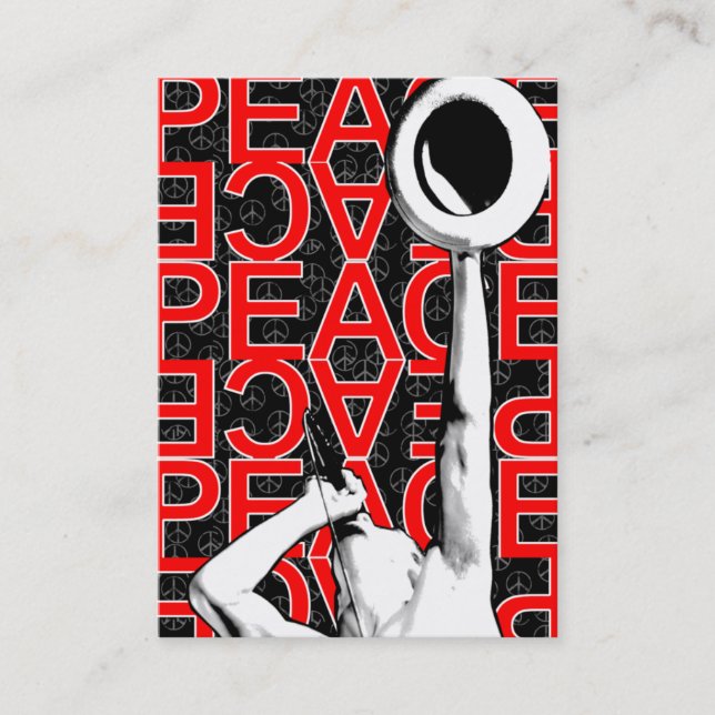 "Roter Friedens" mollige Karte (Vorderseite)