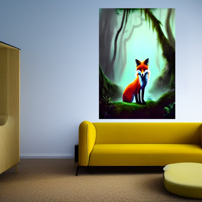 Roter Fuchs im Dschungel | AI Art Poster (Von Creator hochgeladen)