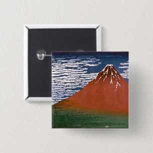 Roter Fuji, Vulkan Aka Fujiyama Katsushika Hokusai Button