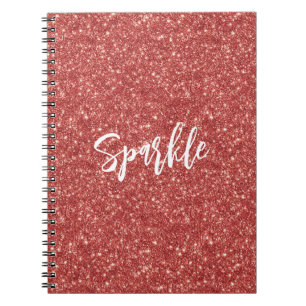 Roter Funkelglitter Notizblock