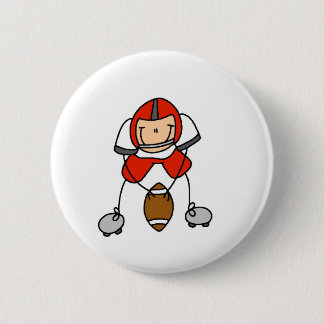 Roter Fußball-Spieler-Knopf Button