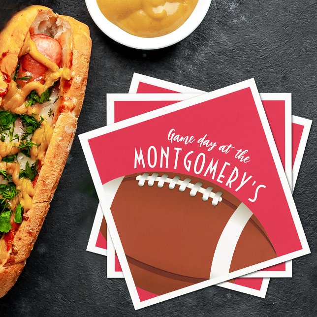 Roter Fußballspieltag Serviette (Von Creator hochgeladen)