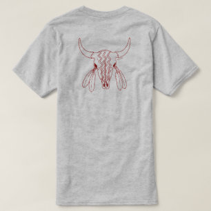 Roter Geister-Tanz Büffel Linie Frauen graues T-Sh T-Shirt