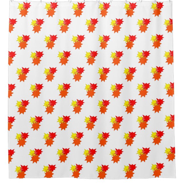 Roter Gelbbrand Duschvorhang (Vorderseite)
