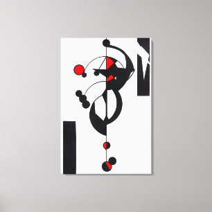 "Roter Geo Entwurfs-" feine Kunst-Leinwand-Druck Leinwanddruck