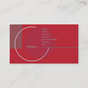 Roter geometrischer Kreis - Geschäft Visitenkarte