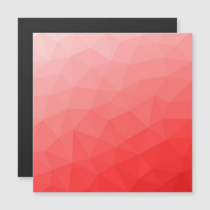 Roter geometrischer Maschenverlauf mit Farbverlauf Magnetkarte