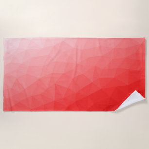 Roter geometrischer Maschenverlauf mit Farbverlauf Strandtuch