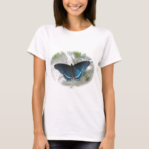 Roter Gepunkteter Lila Schmetterling T - Shirt