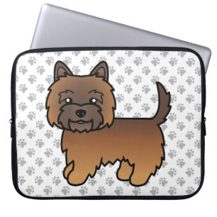 Roter Gescheckter Cairn Terrier Süßer Cartoon-Hund Laptopschutzhülle