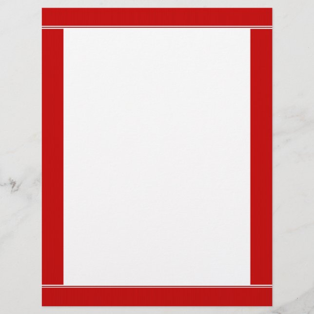 Roter gestrichener Letterhead (Vorderseite)