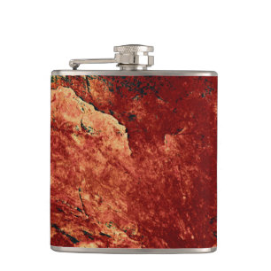 Roter gestrichener Stein Flachmann
