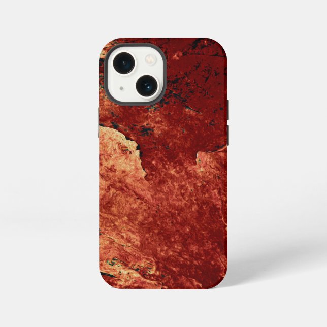 Roter gestrichener Stein iPhone Hülle (Rückseite)