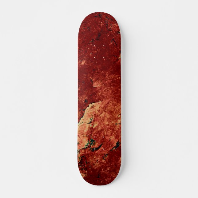 Roter gestrichener Stein Skateboard (Vorne)