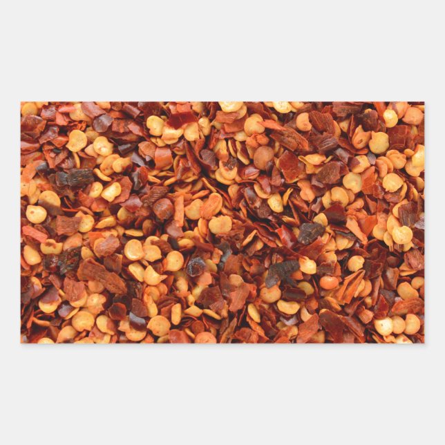 Roter, getrockneter Chili Rechteckiger Aufkleber (Vorderseite)