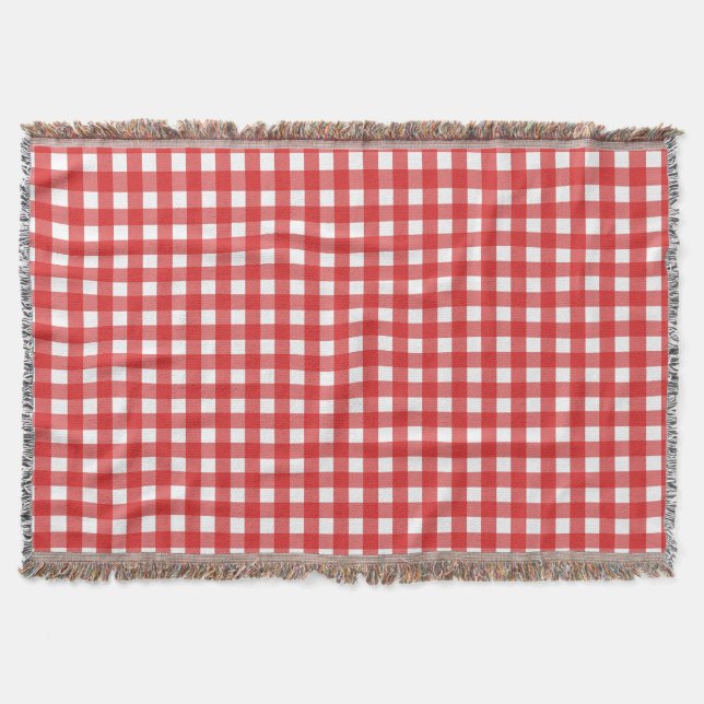 Roter Gingham Decke (Vorderseite)