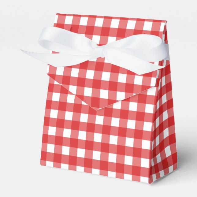 Roter Gingham Geschenkschachtel (Vorderseite)