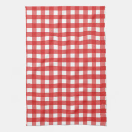 Roter Gingham Geschirrtuch
