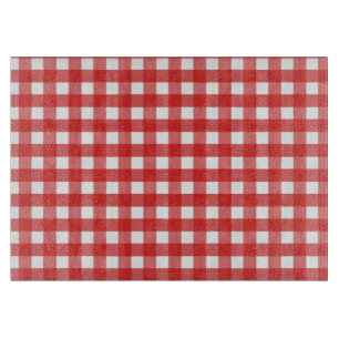 Roter Gingham Schneidebrett