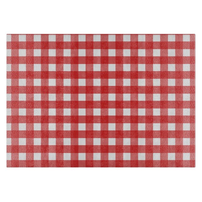 Roter Gingham Schneidebrett (Vorderseite)