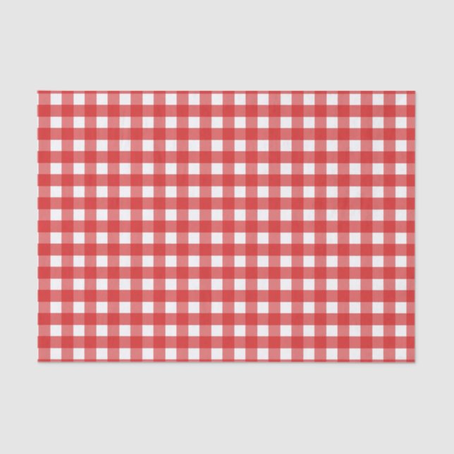 Roter Gingham Seidenpapier (Vorderseite)