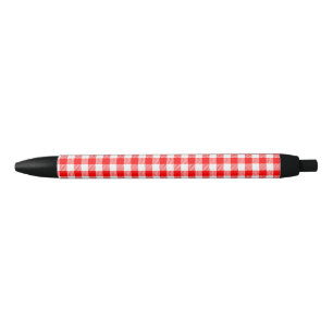 Roter Ginghampicknick-Tischdeckedruck Kugelschreiber