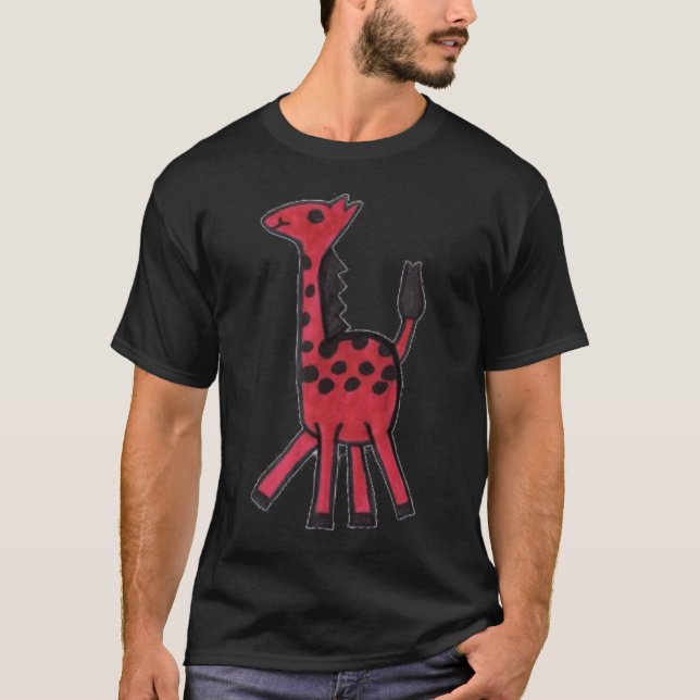 Roter Giraffen-T - Shirt (Vorderseite)