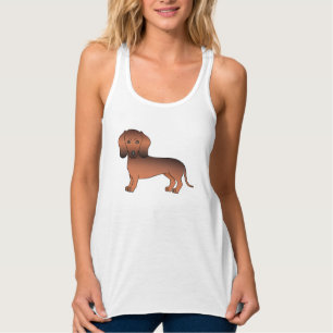 Roter, glatter Haar Dackel Niedliche Dackel Hund Tank Top