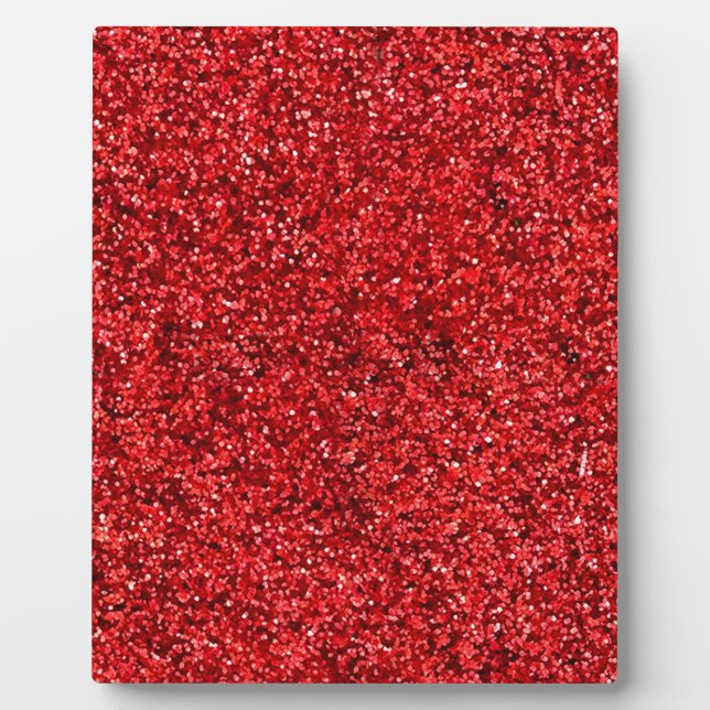 Roter Glitter Fotoplatte (Vorderseite)
