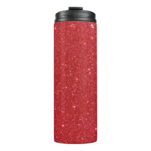 Roter Glitter Thermosbecher