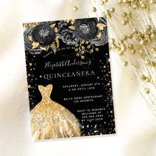 Roter Glitzer aus Quinceanera Einladung