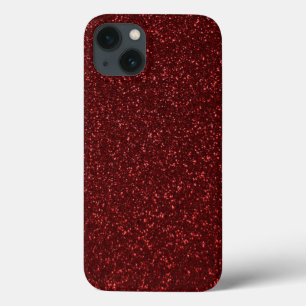 Roter Glitzer iPhone 13 Hülle
