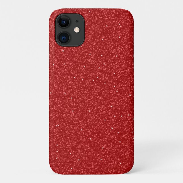 Roter Glitzer Case-Mate iPhone Hülle (Rückseite)