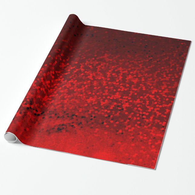 roter Glitzer Geschenkpapier (Ungerollt)