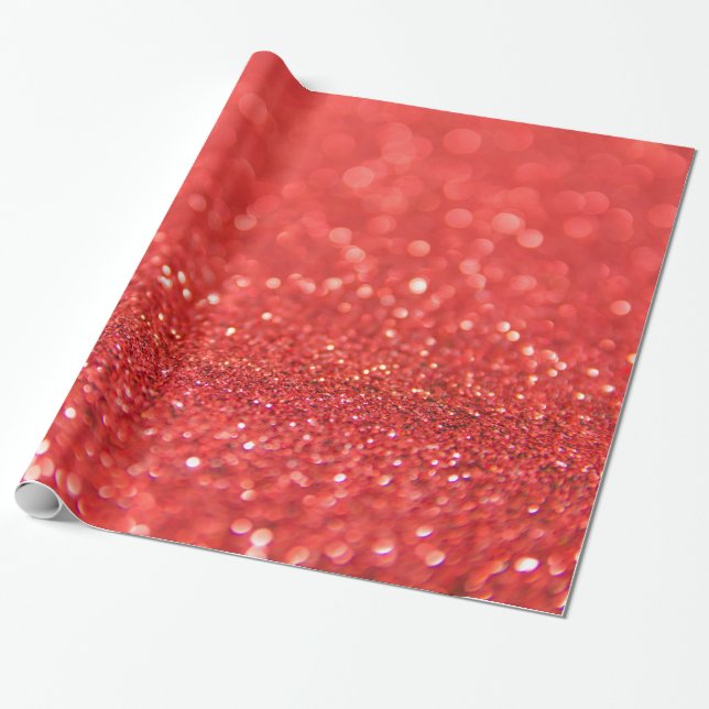 Roter Glitzer Geschenkpapier (Ungerollt)