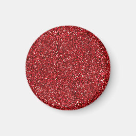 Roter Glitzer Glitz Magnet