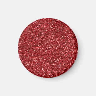 Roter Glitzer Glitz Magnet