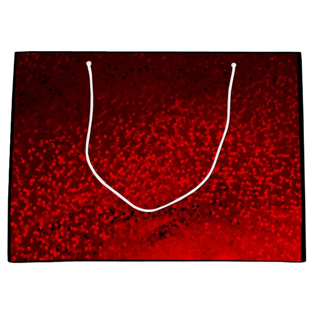 roter Glitzer Große Geschenktüte (Vorderseite)