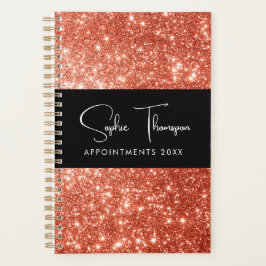 Roter Glitzer neues Jahr Planer