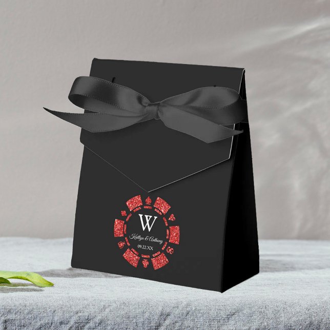 Roter Glitzer Poker Casino Geschenkschachtel (Von Creator hochgeladen)
