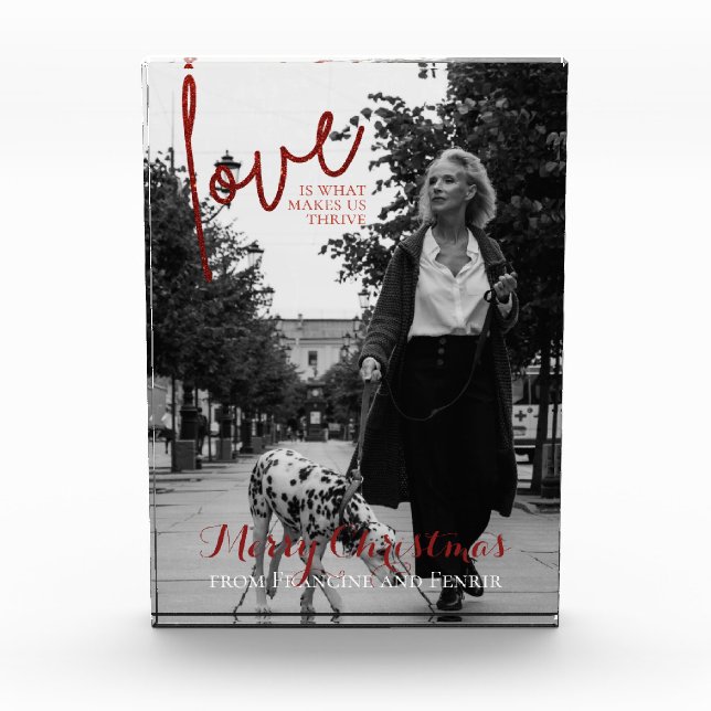 Roter Glitzer Script Elegantes Weihnachtsfest Foto (Vorderseite)