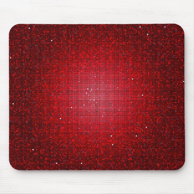 Roter Glitzer Sequin der Disco Personalisiert Mous Mousepad (Vorne)